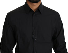 Load image into Gallery viewer, Dolce &amp; Gabbana Elegant Black Slim Fit Dress Shirt
