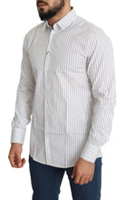 Load image into Gallery viewer, Dolce &amp; Gabbana Elegant White Striped Cotton Dress Shirt
