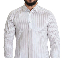 Load image into Gallery viewer, Dolce &amp; Gabbana Elegant White Striped Cotton Dress Shirt
