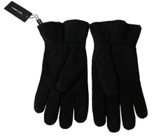 Load image into Gallery viewer, Dolce &amp; Gabbana Elegant Black Leather Biker Gloves
