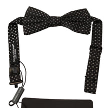 Load image into Gallery viewer, Dolce &amp; Gabbana Elegant Silk Black Fantasy Bow Tie
