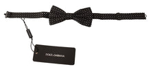 Load image into Gallery viewer, Dolce &amp; Gabbana Elegant Silk Black Fantasy Bow Tie
