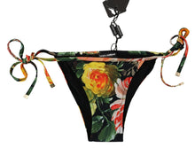 Load image into Gallery viewer, Dolce &amp; Gabbana Elegant Floral Bikini Bottoms - Drawstring Closure
