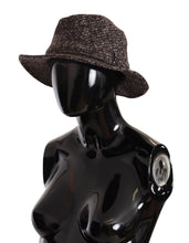 Load image into Gallery viewer, Dolce &amp; Gabbana Elegant Gray Tweed Wide Brim Hat
