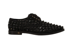 Load image into Gallery viewer, Dolce &amp; Gabbana Elegant Gros Grain Lace-Up Jeweled Flats
