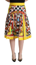 Load image into Gallery viewer, Dolce &amp; Gabbana Vibrant Carretto Pleated A-Line Midi Skirt
