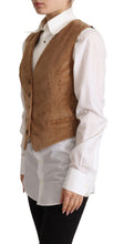 Load image into Gallery viewer, Dolce &amp; Gabbana Elegant Sleeveless V-Neck Corduroy Vest
