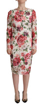 Load image into Gallery viewer, Dolce &amp; Gabbana Elegant Sheath Lace Floral Midi Dress
