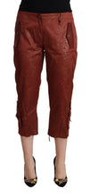 Load image into Gallery viewer, Just Cavalli Chic Brown Cropped Cotton Pants
