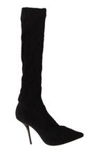 Load image into Gallery viewer, Dolce &amp; Gabbana Elegant Black Stretch Socks Boots
