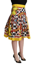 Load image into Gallery viewer, Dolce &amp; Gabbana Vibrant Carretto Pleated A-Line Midi Skirt
