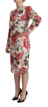 Load image into Gallery viewer, Dolce &amp; Gabbana Elegant Sheath Lace Floral Midi Dress

