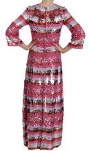 Load image into Gallery viewer, Dolce &amp; Gabbana Opulent Pink Sequined Floor-Length Dress
