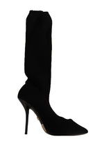 Load image into Gallery viewer, Dolce &amp; Gabbana Elegant Stretch Socks Boots in Black
