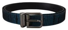 Load image into Gallery viewer, Dolce &amp; Gabbana Elegant Blue Jacquard Designer Belt
