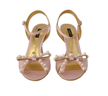 Load image into Gallery viewer, Dolce &amp; Gabbana Elegant Silk Blend Pink Ankle Strap Heels
