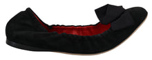 Load image into Gallery viewer, Dolce &amp; Gabbana Elegant Black Suede Ballet Flats
