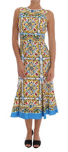 Load image into Gallery viewer, Dolce &amp; Gabbana Majolica Print Midi Sheath Dress
