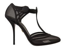 Load image into Gallery viewer, Dolce &amp; Gabbana Elegant Mesh T-Strap Stiletto Pumps
