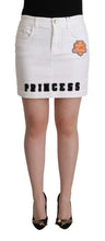 Load image into Gallery viewer, Dolce &amp; Gabbana Chic Embellished White Denim Mini Skirt
