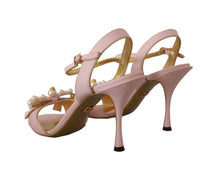 Load image into Gallery viewer, Dolce &amp; Gabbana Elegant Silk Blend Pink Ankle Strap Heels
