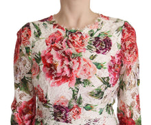 Load image into Gallery viewer, Dolce &amp; Gabbana Elegant Sheath Lace Floral Midi Dress
