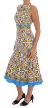 Load image into Gallery viewer, Dolce &amp; Gabbana Majolica Print Midi Sheath Dress
