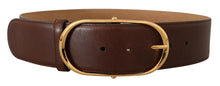 Load image into Gallery viewer, Dolce &amp; Gabbana Elegant Oval Buckle Leather Belt
