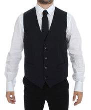 Load image into Gallery viewer, Dolce &amp; Gabbana Blue Cotton Stretch Dress Vest Blazer
