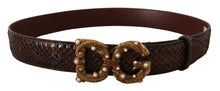 Load image into Gallery viewer, Dolce &amp; Gabbana Elegant Phyton Leather Pearl Buckle Belt
