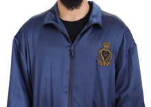 Load image into Gallery viewer, Dolce &amp; Gabbana Regal Blue Silk Bomber Jacket
