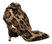 Load image into Gallery viewer, Dolce &amp; Gabbana Elegant Leopard Sequin Knee-High Boots
