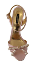 Load image into Gallery viewer, Dolce &amp; Gabbana Elegant Silk Blend Pink Ankle Strap Heels
