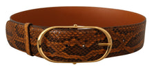 Load image into Gallery viewer, Dolce &amp; Gabbana Elegant Python Skin Leather Belt
