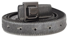 Load image into Gallery viewer, Dolce &amp; Gabbana Elegant Silver Leather Designer Belt
