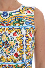 Load image into Gallery viewer, Dolce &amp; Gabbana Majolica Print Midi Sheath Dress
