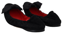 Load image into Gallery viewer, Dolce &amp; Gabbana Elegant Black Suede Ballet Flats
