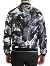 Load image into Gallery viewer, Dolce &amp; Gabbana Elegant Banana Leaf Print Silk Bomber Jacket
