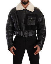 Load image into Gallery viewer, Dolce &amp; Gabbana Elegant Shearling Biker Jacket
