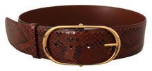 Load image into Gallery viewer, Dolce &amp; Gabbana Elegant Python Snake Skin Leather Belt
