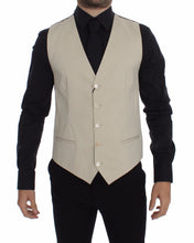 Load image into Gallery viewer, Dolce &amp; Gabbana Beige Cotton Stretch Dress Vest Blazer
