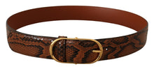 Load image into Gallery viewer, Dolce &amp; Gabbana Elegant Leather Belt with Gold Buckle
