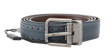 Load image into Gallery viewer, Dolce &amp; Gabbana Elegant Blue Leather Men&#39;s Belt
