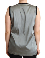 Load image into Gallery viewer, Dolce &amp; Gabbana Elegant Silver Sleeveless Blouse
