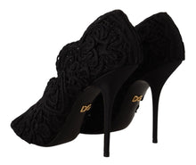 Load image into Gallery viewer, Dolce &amp; Gabbana Elegant Black Lace Stiletto Heels
