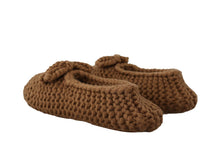 Load image into Gallery viewer, Dolce &amp; Gabbana Elegant Wool Knit Ballerina Flats in Brown
