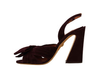 Load image into Gallery viewer, Dolce &amp; Gabbana Elegant Purple Suede Heels Sandals
