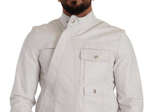 Load image into Gallery viewer, Diesel Exquisite White Leather Biker Jacket
