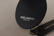 Load image into Gallery viewer, Dolce &amp; Gabbana Chic Black Leather Keychain with Silver Accents
