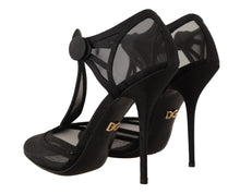 Load image into Gallery viewer, Dolce &amp; Gabbana Elegant Mesh T-Strap Stiletto Pumps
